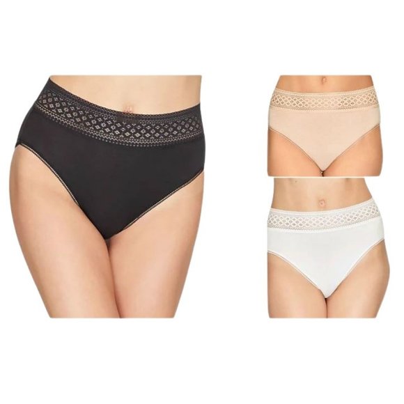 Wacoal Other - Wacoal Set of 3 Subtle Beauty Hi-Cut Briefs